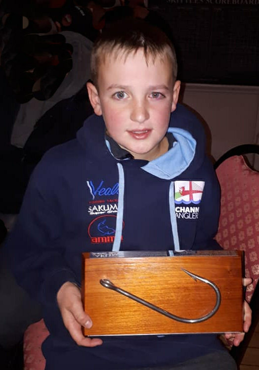 Jack Reynolds with Fishing Trophy